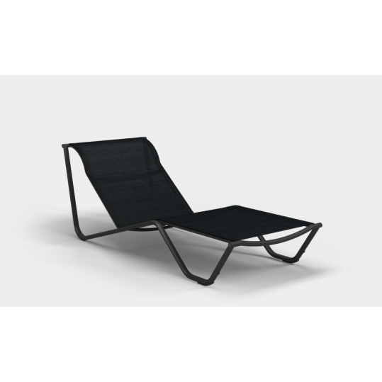 Helio Fixed Back Stacking Lounger - Meteor/Charcoal