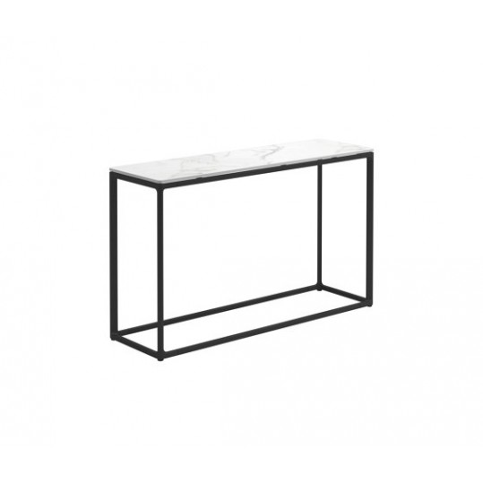 103844	Maya Low Console Table 39.5" x 12" w/Bianco Top - Meteor