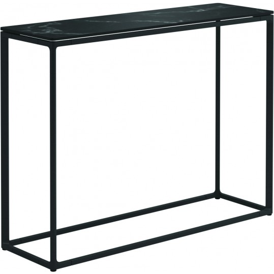 104180	Maya Tall Console Table 39.5" x 12" w/Nero Top - Meteor