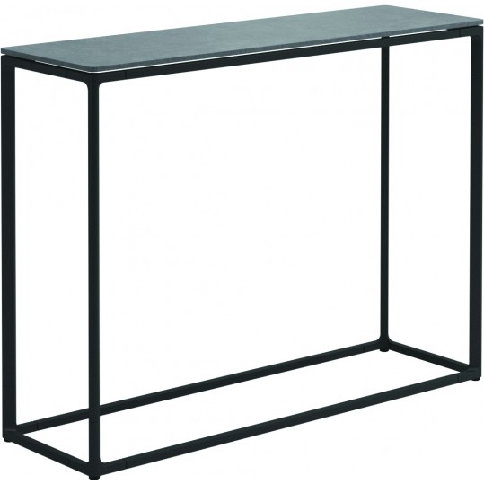 104182	Maya Tall Console Table 39.5" x 12" w/Pumice Top - Meteor