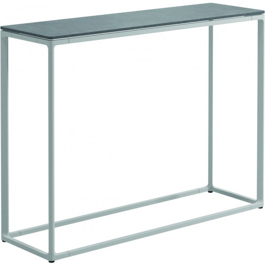 104185	Maya Tall Console Table 39.5" x 12" w/Pumice Top - White