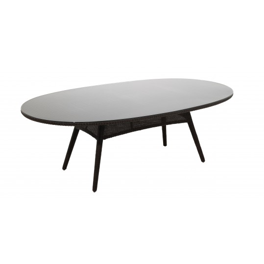 Casablanca 55.5" x 93" Dining Table with Glass Top