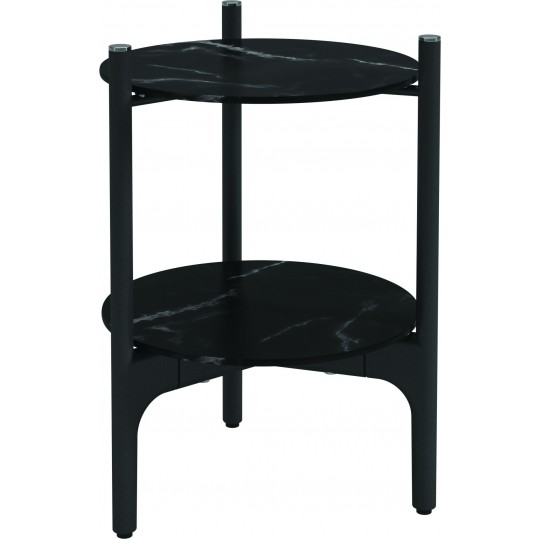 101004	9797M	Grand Weave Side Table Meteor w/Nero Tops