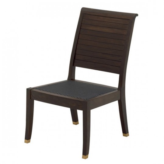 Anassa Louvered Back Dining Chair (Mocha)