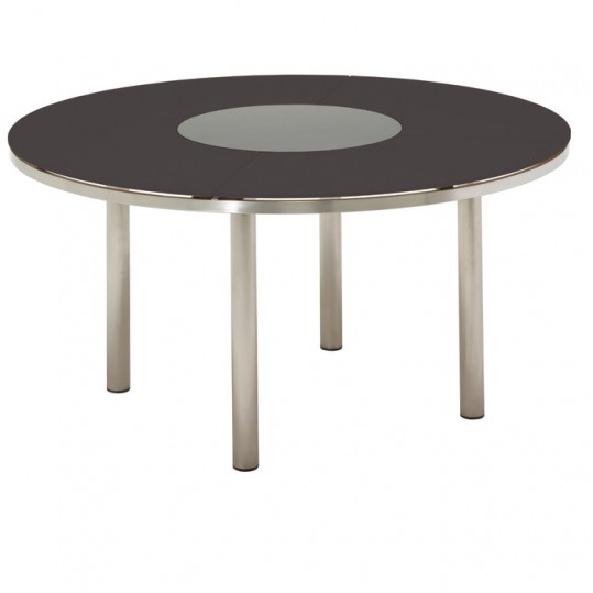 KORE 58.5 Round Table - Glass Top (Slate) w/Lazy Susan