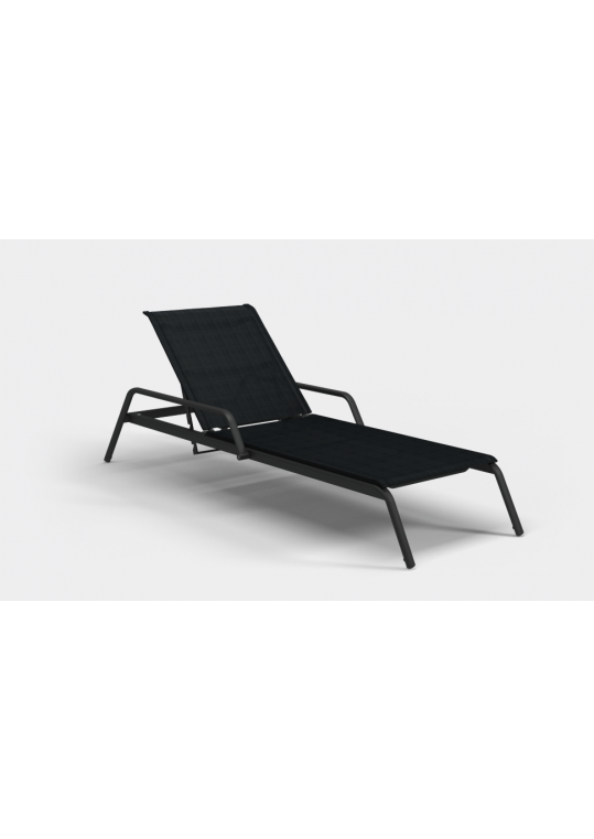 Helio Adjustable Back Stacking Lounger - Meteor/Charcoal