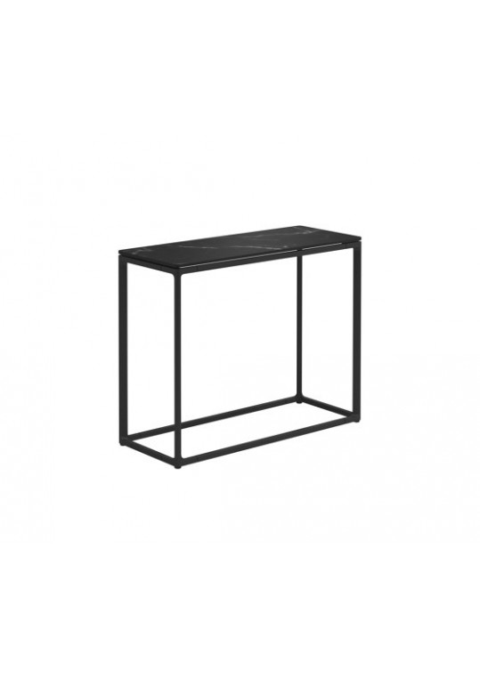 103833	Maya Low Console Table 29.5" x 12" w/Nero Top - Meteor