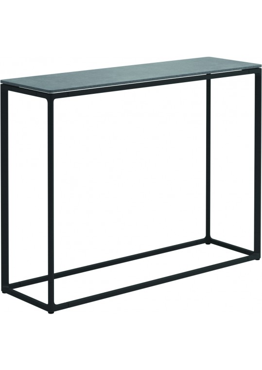 104182	Maya Tall Console Table 39.5" x 12" w/Pumice Top - Meteor