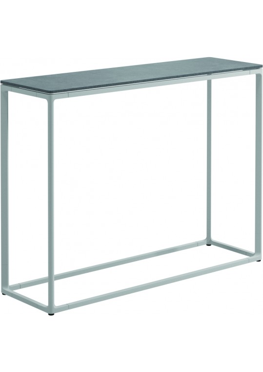 104185	Maya Tall Console Table 39.5" x 12" w/Pumice Top - White