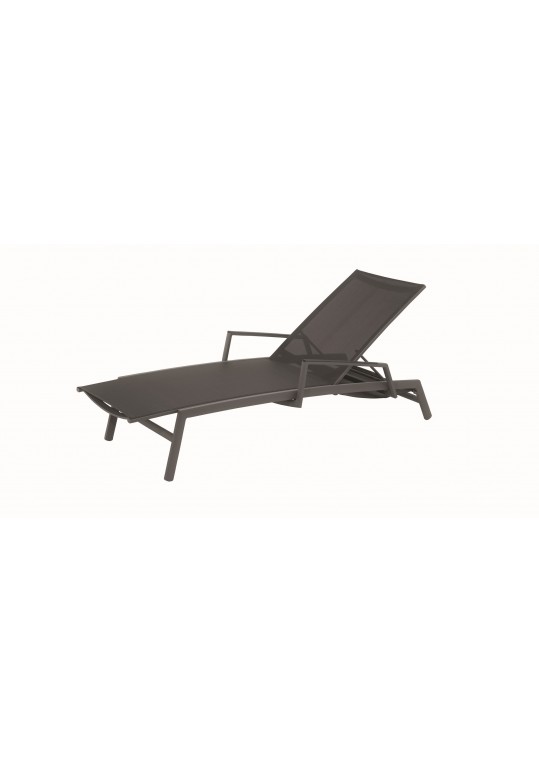 Lounger shown with optional sling shelf no longer available