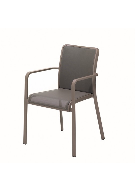 Riva Stacking Chair w/Arms (Russet/Taupe)