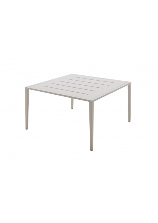 Vista Square Coffee Table w/Slotted Aluminum Top - Frost