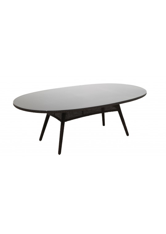 Casablanca 55.5" x 93" Dining Table with Glass Top