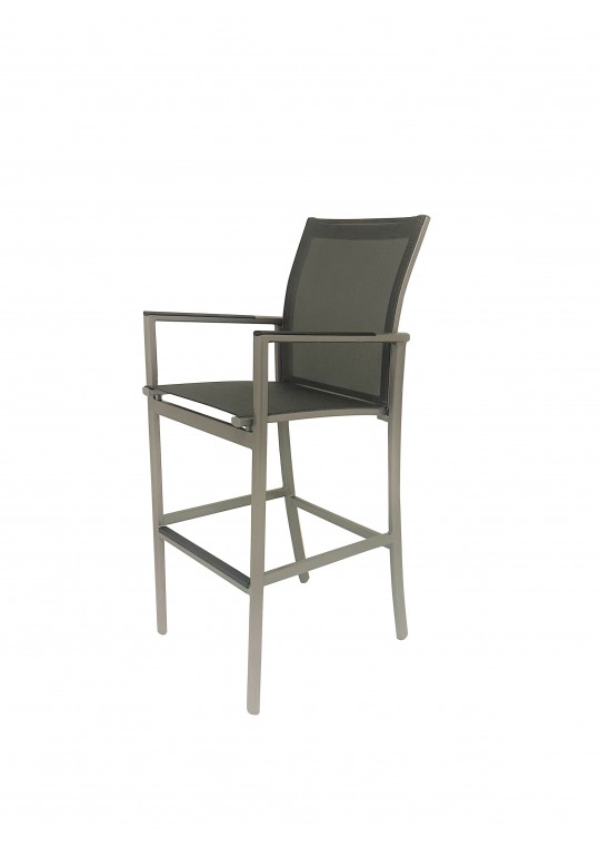 Azore Bar Chair - Tungsten/Mercury