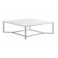 4882W Bloc low coffee table - aluminum top - white