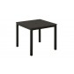 Azore 34" Square Dining Table w/Aluminum Top - Slate base / Black Top