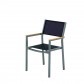 Luna Stacking Chair with Arms - Tungsten/Charcoal
