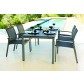 Azore dining set in Tungsten frame colorway